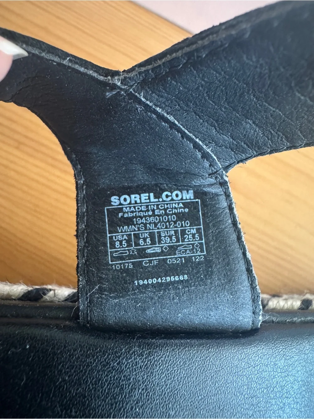 Sorel Black Woven-Trim Platform Sandals